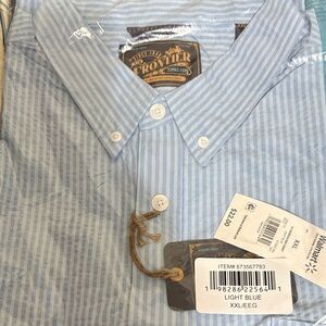 Light Blue Striped Men's Casual Shirt